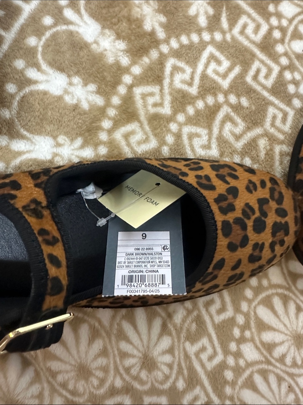 Universal Thread Leopard Mary Jane Flats with Gold Buckle - Picture 7 of 8